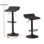 De 2 tabourets de bar réglables en cuir reconstitué noir - style moderne et fonctionnalité pivotante 2 hauteur de base pour la durabilité