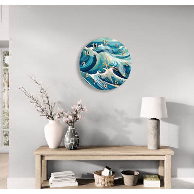 Horloge murale moderne en verre trempé 14 po