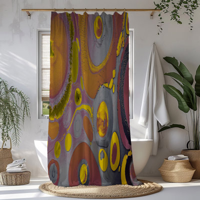 Modern Circles Shower Curtain