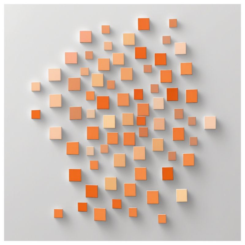 Rideaux de douche orange et beige carrés très longs, 70in W x 72in H