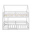 Lit superposé simple au-dessus d'un lit simple, avec clôture et porte-1773087887