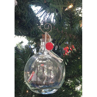 Santa Maria 4'' Handmade Glass Holiday Shaped Ornament