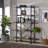 Eligha 6-Shelf Bookcase in Rustic Oak and Black-111786976