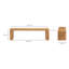 Banc en bois massif Channing 62 "-82"-88572004-88572002