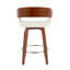 Tabouret de comptoir moderne en noyer et crème Elisa par Lumisource-860315608