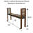 Backless Small Reclaimed Wood Bench