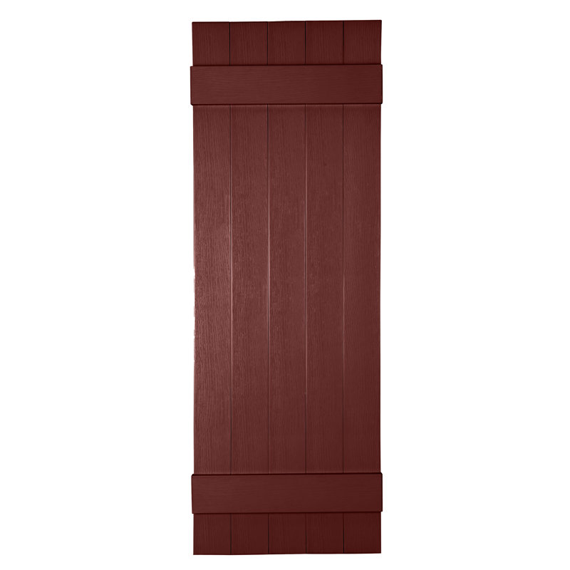 Persiennes personnalisées à 5 planches fermées, Canneberge, 40"