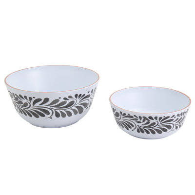 INFUSE 2-Piece Melamine Serving Bowl Set, Lebrillo