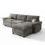 Canapé modulaire en L 108,3 po, canapé modulaire confortable avec repose-pieds mobile, canapé rembourré en chenille pour le salon-225367258