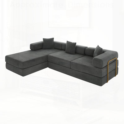 Modular Sectional Sofa with L-Shape Chaise, Boneless Cloud Couch with Deep Seat for Ultimate Comfort and Flexibility