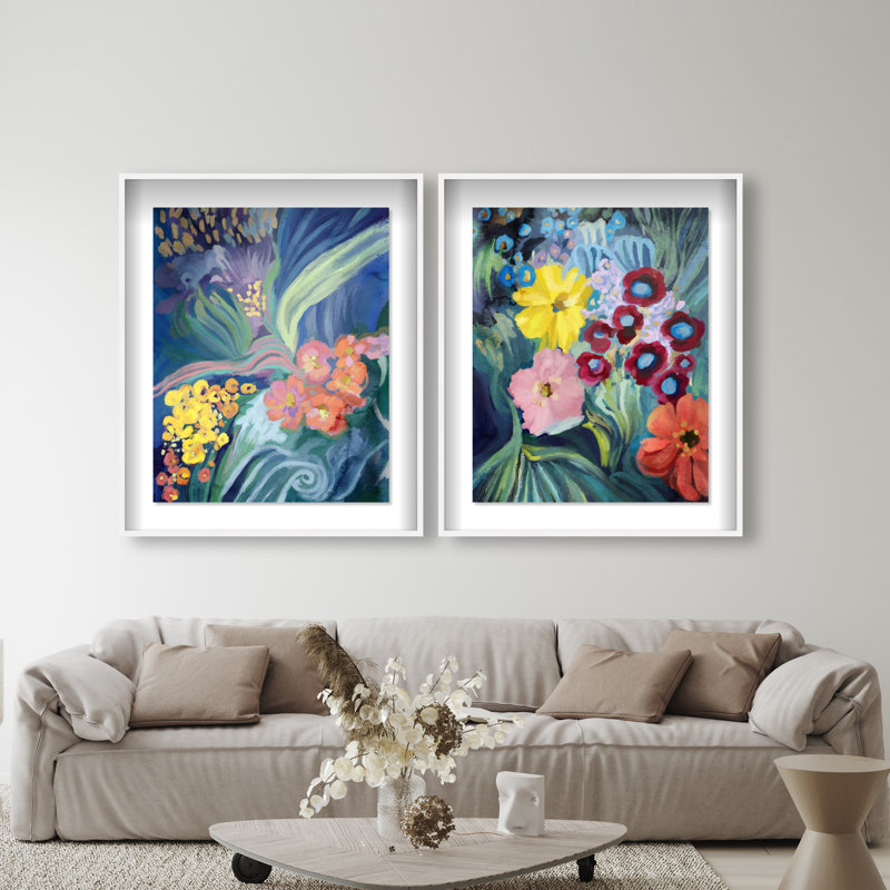 Spring Motion Set Set by Oliver Gal, 43"H x 35"W, White Shadowbox
