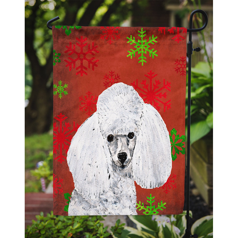 Drapeau rouge et vert Vart, Caniche (blanc)