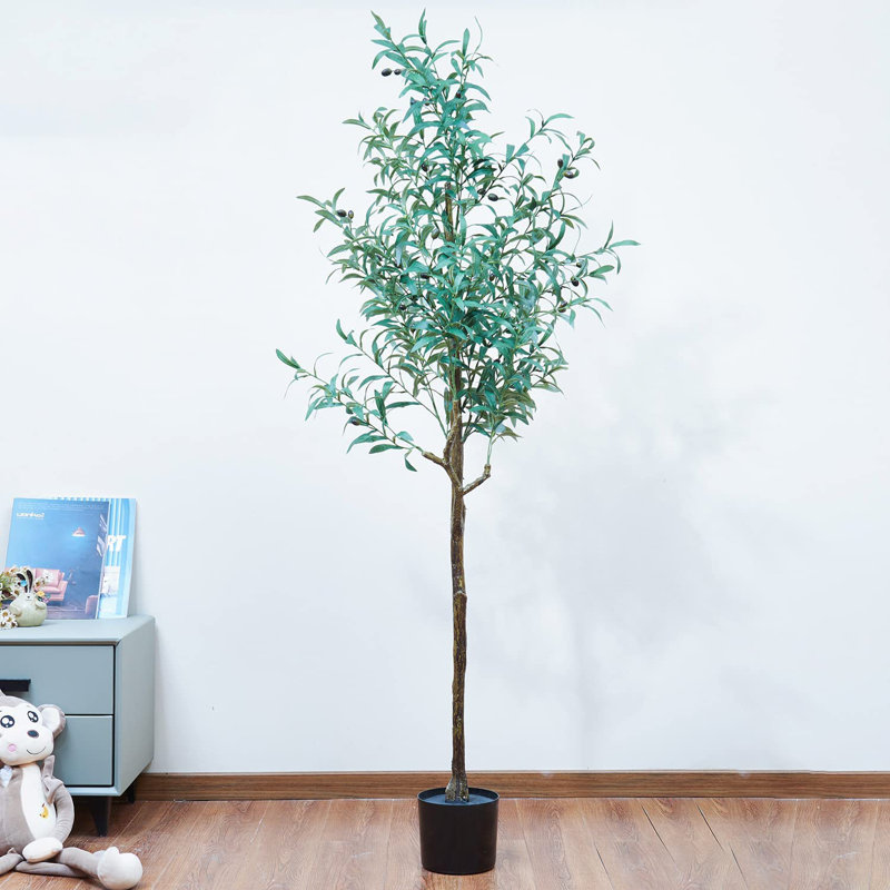 Olive artificielle en pot par Maydear, H 71 po x l 8 po x P 8 po