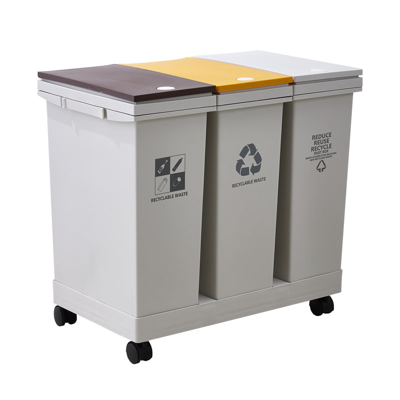Plastic Touch Top Waste Bin, 60 L