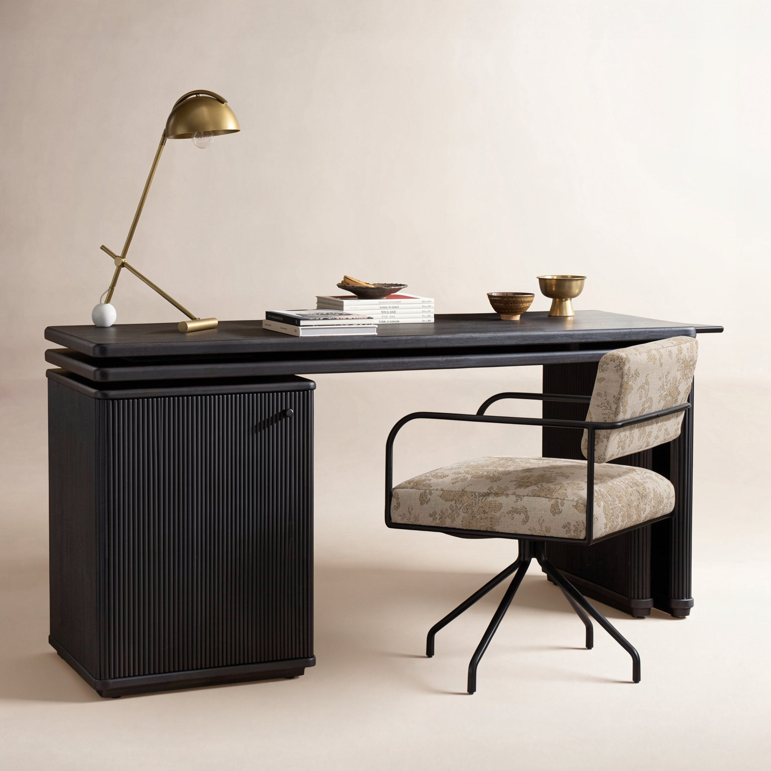 Weston Rotating Desk-Black Parawood