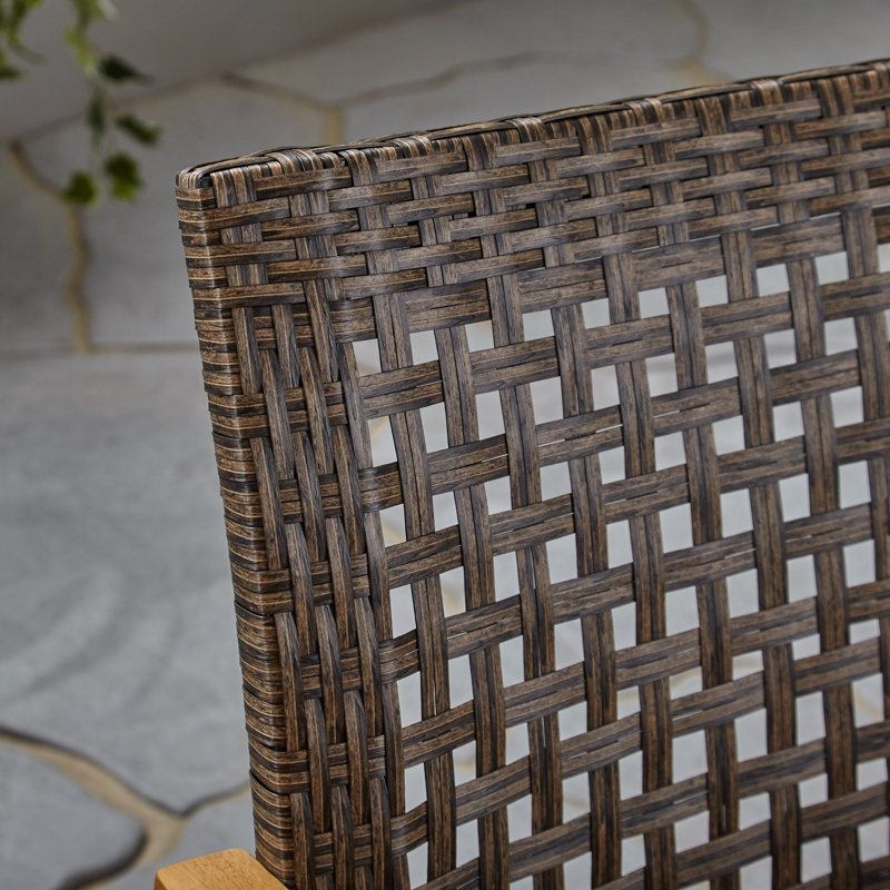 Kaitrin Wicker 2 - Person Seating Group, Natural/Mixed Mocha