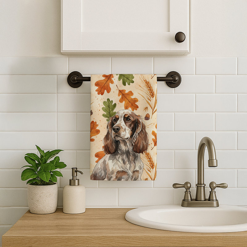 Serviette de cuisine tricolore Sheltie, Liver Roan English Cocker Spaniel