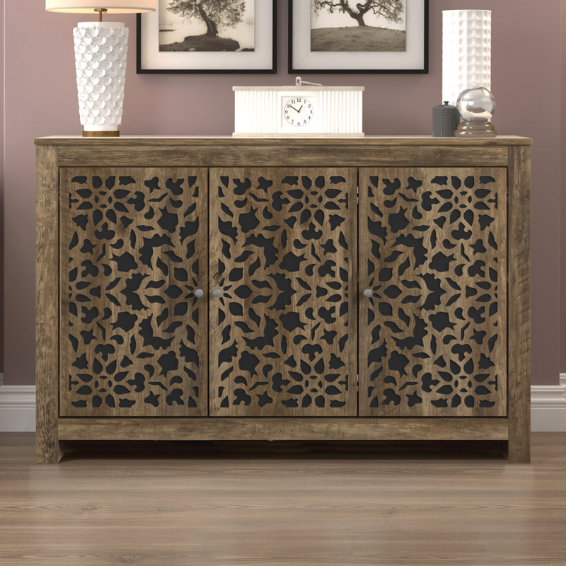 Culbreath Arrastia 3 Door Wide Sideboard, Knotty Oak, Barli