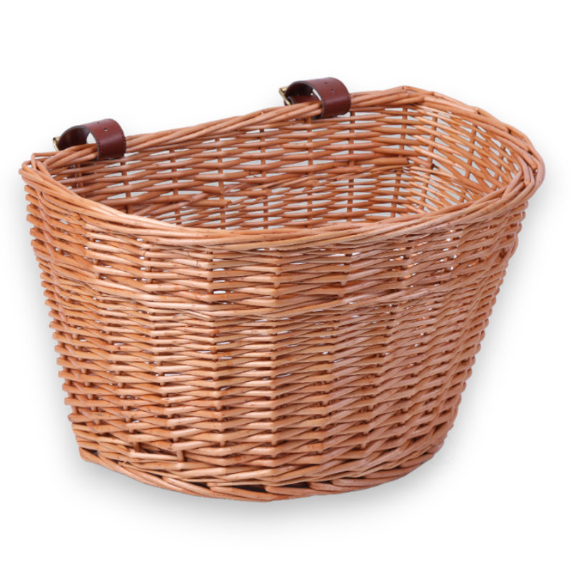 Panier avant en osier pour vélo, Naturel