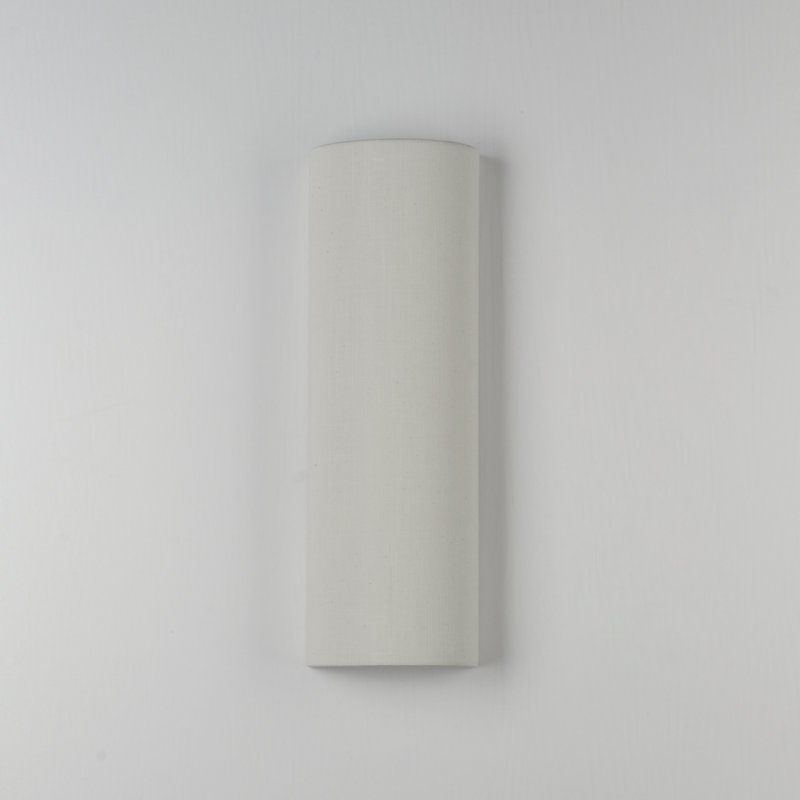 Fabric LED Flush Mounted Sconce, Oatmeal Linen