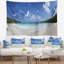 Tapisserie panorama seascape seychellois island-28486821