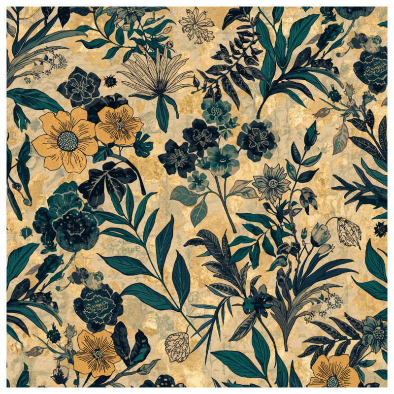 Rideaux de douche Botanical Floral Illustration, L 70 po x H 93 po
