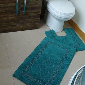 Non-Slip Bath Rug, Teal