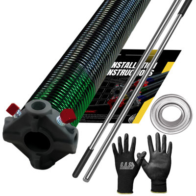 Garage Door Torsion Springs, w/ 1" Bearing, Gloves and Bars (243 x 2 x 32)