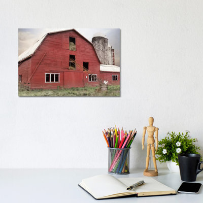 Hay Filled Barn by Lori Deiter - Wrapped Canvas Print