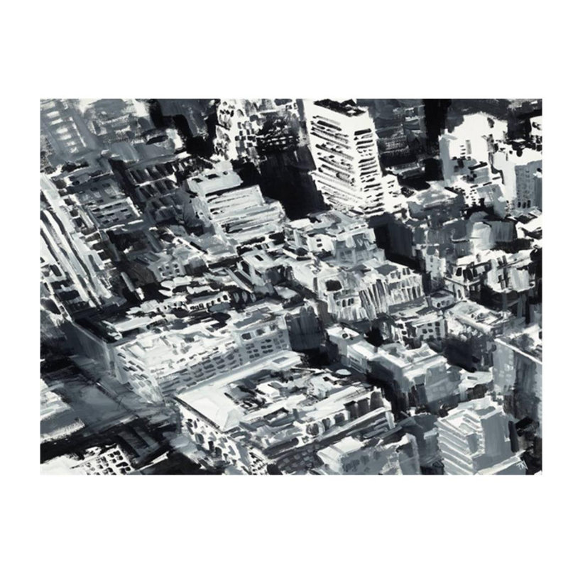 New York II Print by Paul Ngo, Image Brush Gel, 36" H x 48" W x 1.5" D