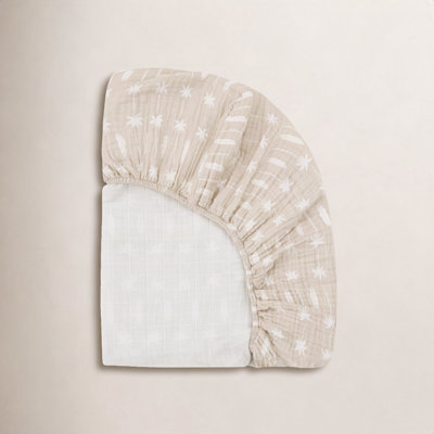 Beach Bum Muslin Crib Sheet