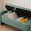 Banc de rangement ovale en tissu polaire-1439148038