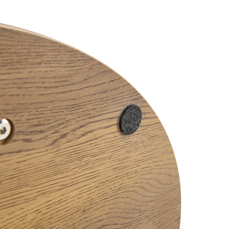 Table basse simple avec plateau en verre, Transparent / bois