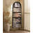 Half-circle Solid Wood Stainless Steel Full Length Mirror-1903219364