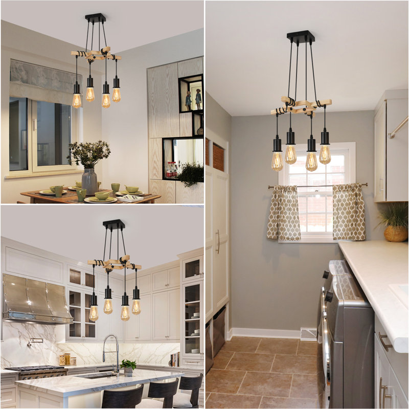  4-light Cord-hung Chandelier