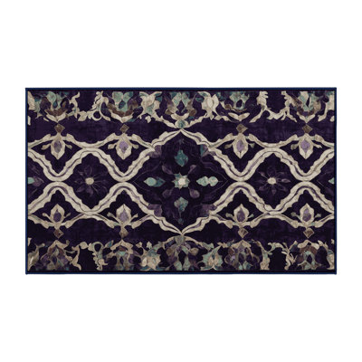 Machine Washable Purple Area Rug