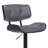 Primeau Swivel Adjustable Height Bar Stool with Pedestal Base in Faux Leather, Wood and Metal-332497508-356811776
