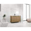 Meuble-lavabo de salle de bain avec lavabo en résine. 3 portes d'armoire à fermeture en douceur. Look moderne. Rangement spacieux. Contreplaqué. Teinte café. Lavabo facile à nettoyer de 48 po. Portes et poignées en métal. Design contemporain. Intérieur-129915805