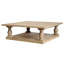 Table basse à piédestal en bois massif