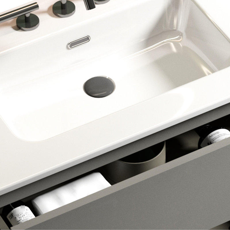 Bathroom Vanity Sink 36" - Gray, Silent, Extra Storage Gray Silent Drawer, Spacious Compartment, Gray, 36"
