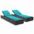 Modern PE Wicker Chaise Lounge Chair with Cushions, Adjustable Reclining Backrest for Patio, Poolside, & Garden-1821691181