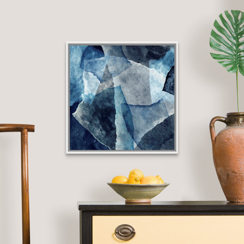 « Ideal Deepness II », reproduction d’art sur toile, H 22 po x l 22 po x P 1,75 po, Cadre blanc