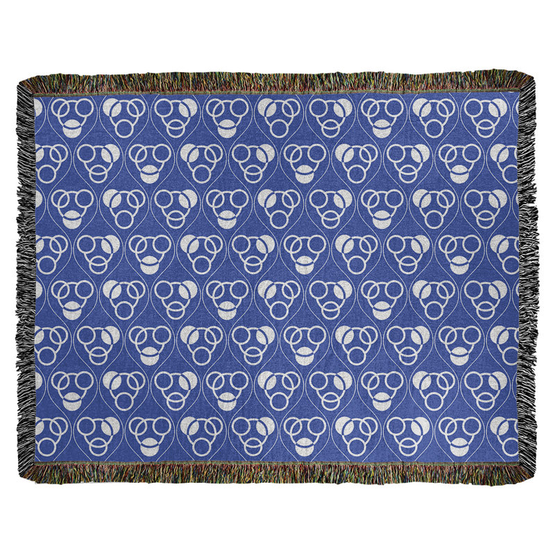 Couverture en coton tissé Classic, L 60 po x L 80 po, Bleu
