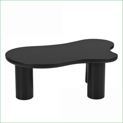 Black Cloud-Shape Coffee Table for Living Room, Easy Assembly & Versatile Use