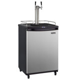 Kegco 5.8 Cubic Feet Dual Tap Freestanding Kegerator with Adjustable Temperature