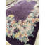 1920s Antique Purple Open Field Chinese Handknotted Art Deco Wool Room Size Rug