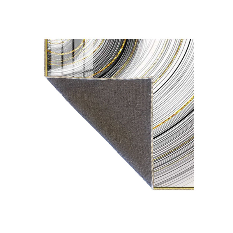 Tapis décoratif à motif de disques lavables, Sous-tapis rond 3 pi 3 po inclus