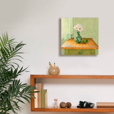  «Daisies And Limes» par Marvindale, art mural sur toile, 12 po x 12 po