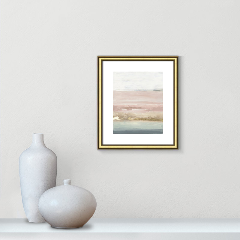 Cotton Cany Horizon Cotton Candy Horizon - reproduction d'art, H 15 po x l 13 po x P 0,875 po, Papier avec cadre doré, Blanc