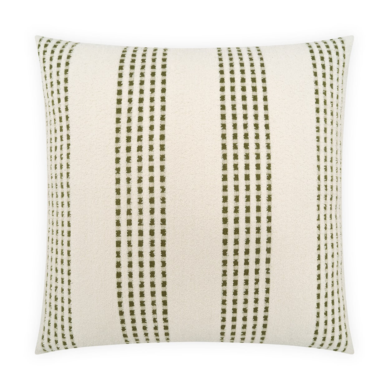 Gambora Striped Throw Pillow, 22"H x 22"W, Fern